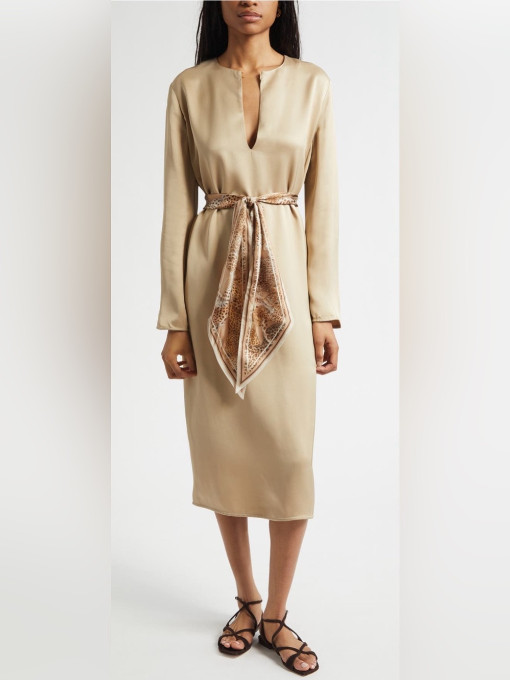 NWT $895 Zimmermann Rebellion Long Sleeve
Twill Midi Dress Size AU 2 AU 3